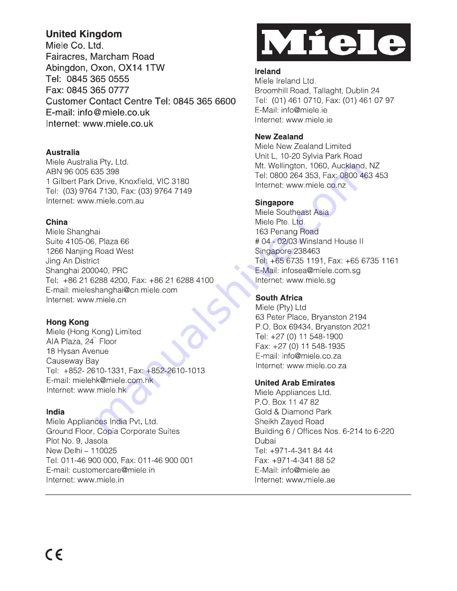 Miele Distinction 3000 Operating Instructions Manual Download Page 64