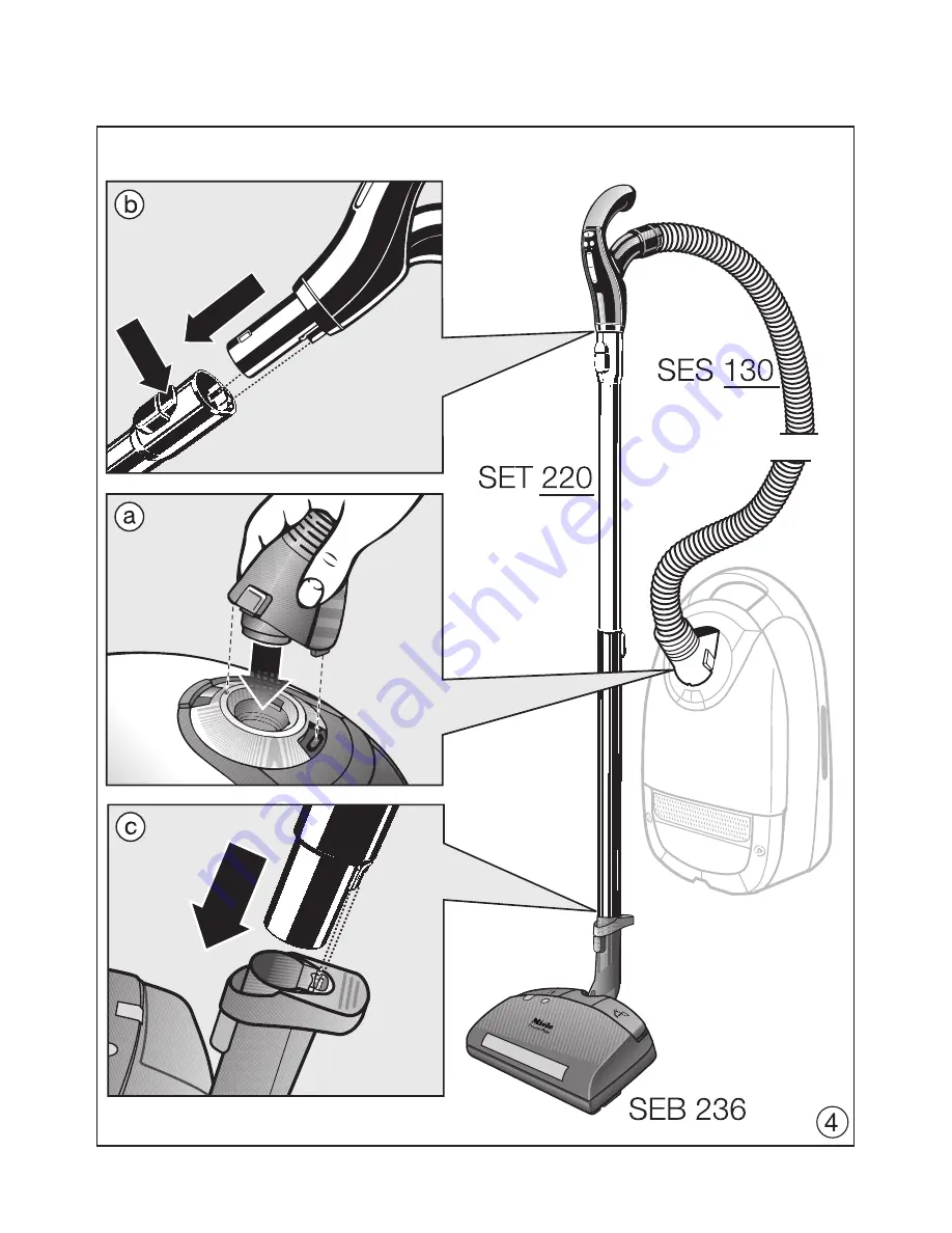 Miele Electro Premium SEB 236 Operating Instructions Manual Download Page 96