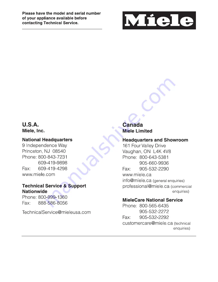 Miele F 1471 SF Operating And Installation Instructions Download Page 28