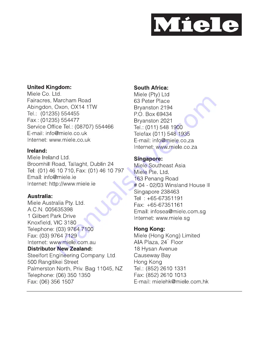 Miele H 4541 Operating And Installation Manual Download Page 80