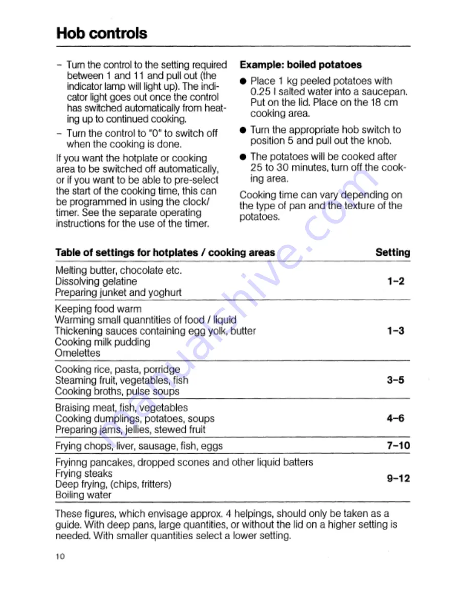 Miele H 814 Operating Instructions Manual Download Page 10