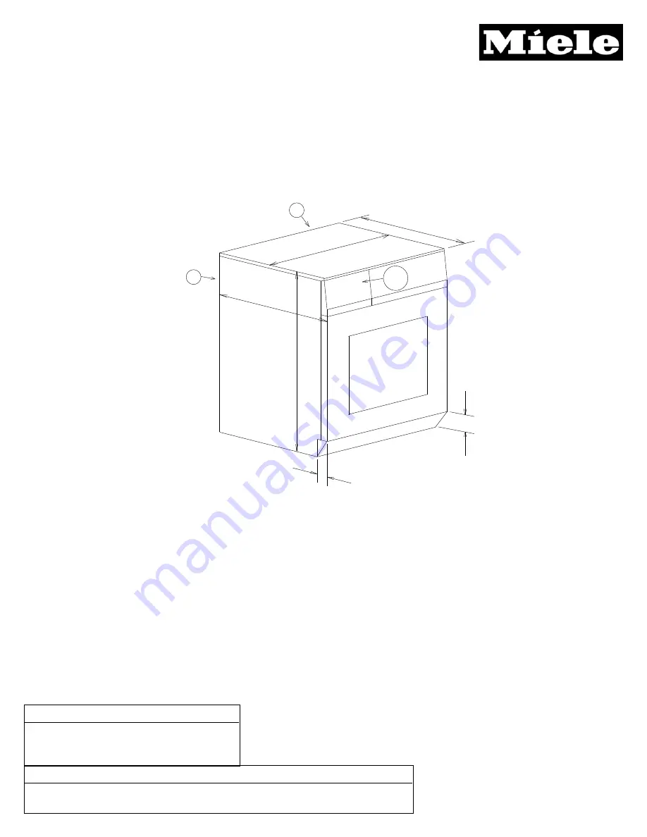 Miele T 8019 Ci Dimension Manual Download Page 2