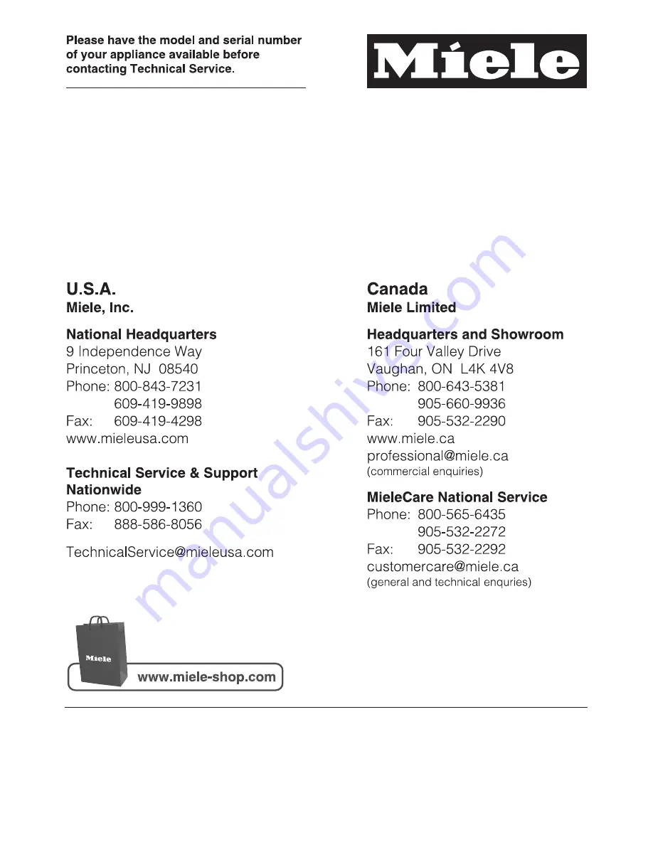 Miele T 8023 C Operating And Installation Manual Download Page 40