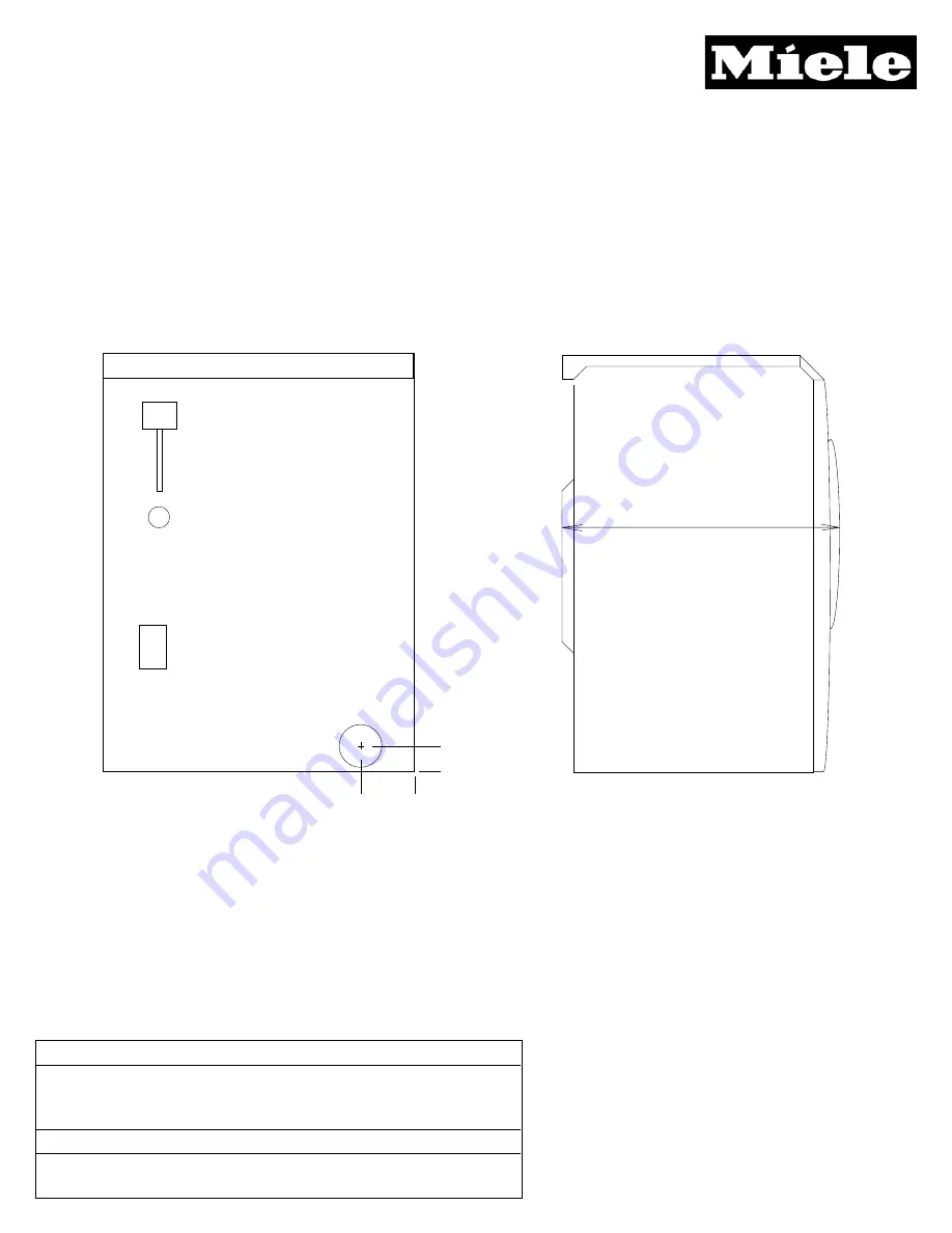 Miele Touchtronic T 9800 Product Dimensions Download Page 2