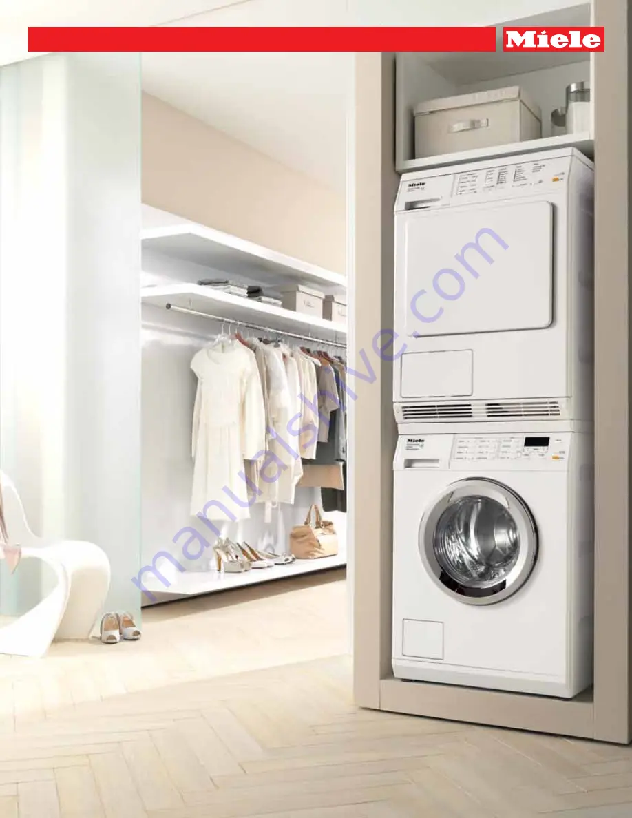 Miele W 3037 Features And Dimensions Download Page 1