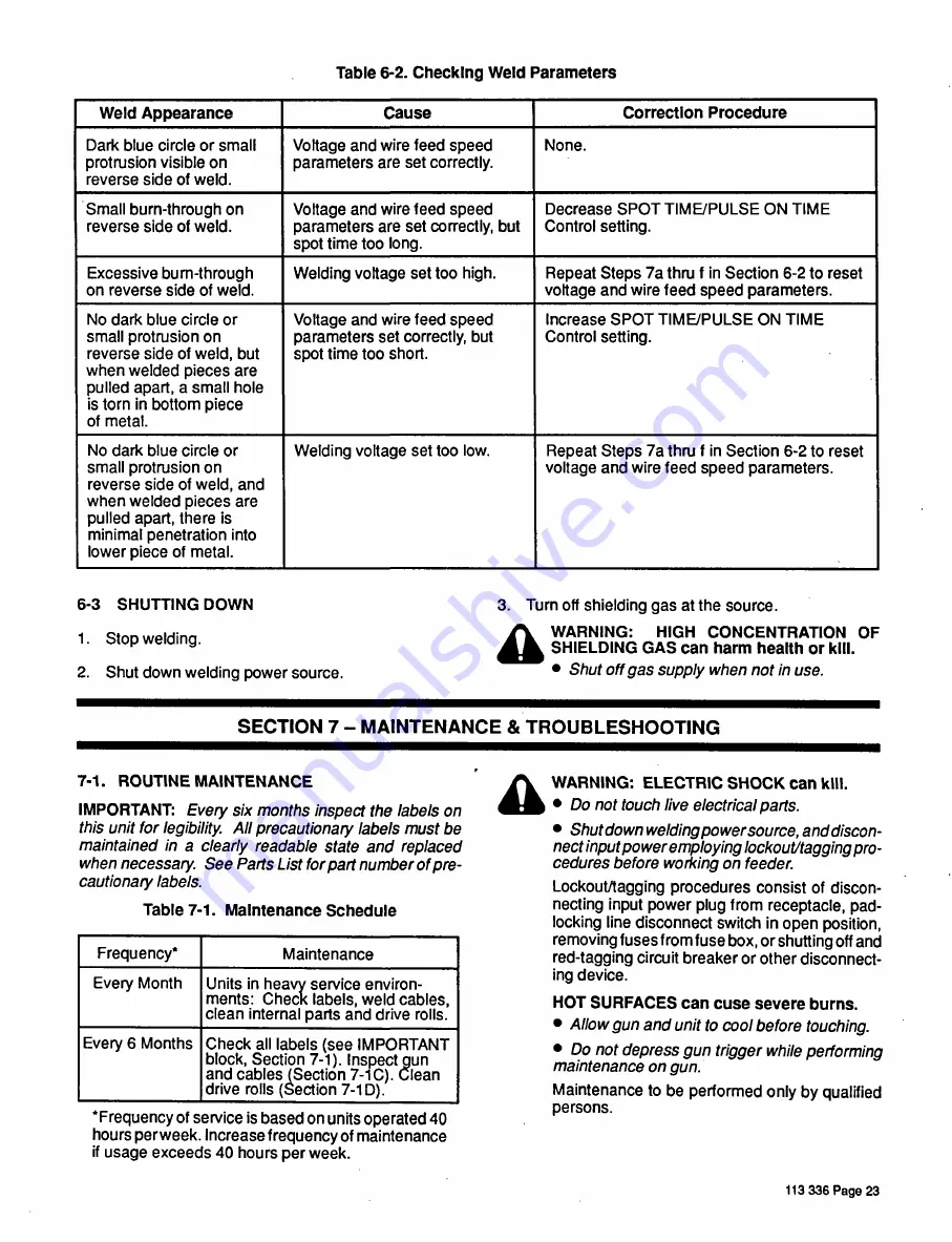 Miller AUTO ARC MW 4150 Owner'S Manual Download Page 31