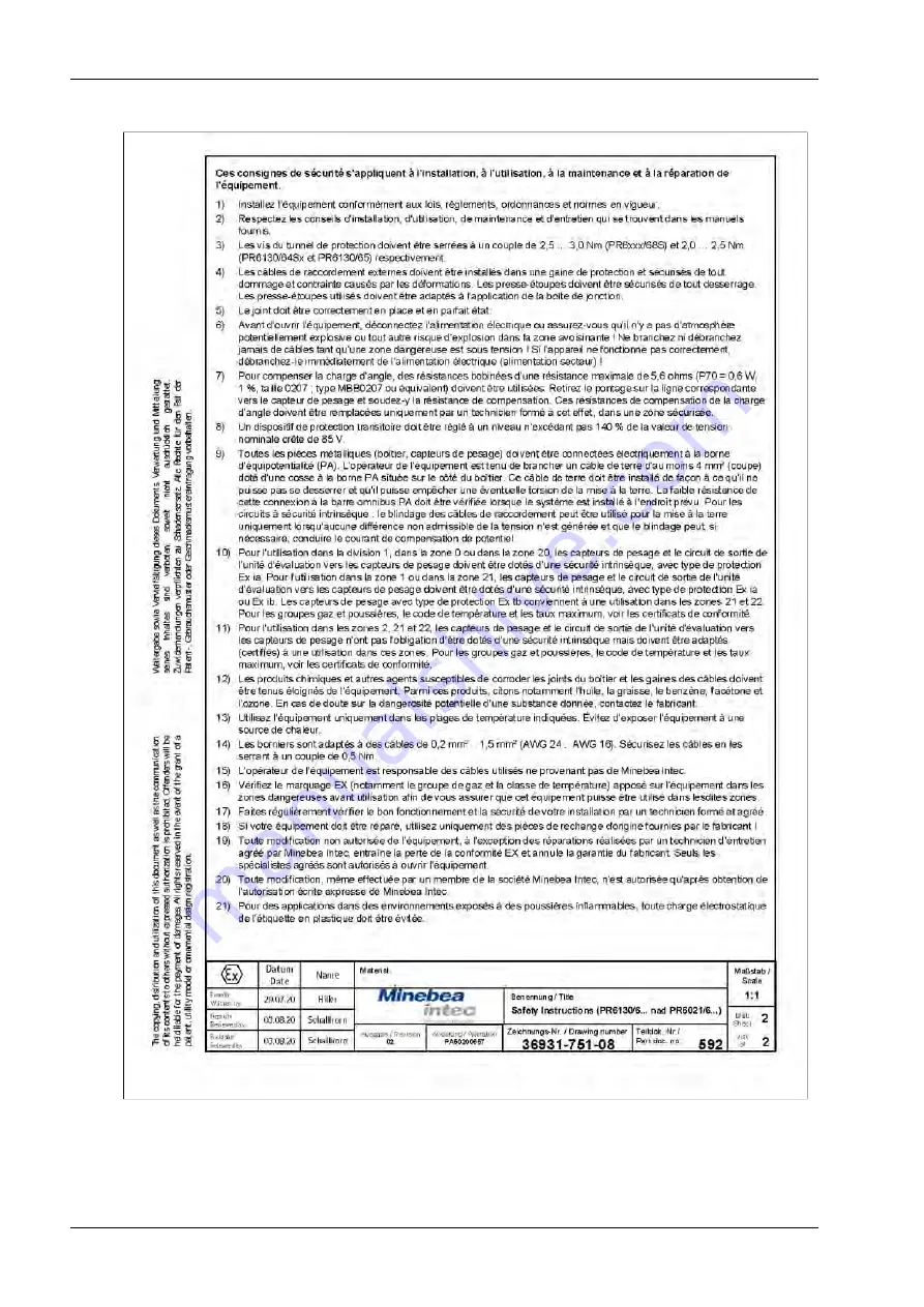 Minebea Intec PR 6130/64Sa Installation Manual Download Page 54