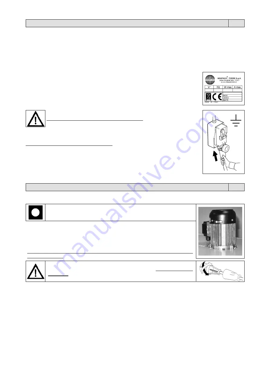 Minipack-Torre Tunnel 50 Digit Installation, Operation And Maintenance Manual Download Page 20