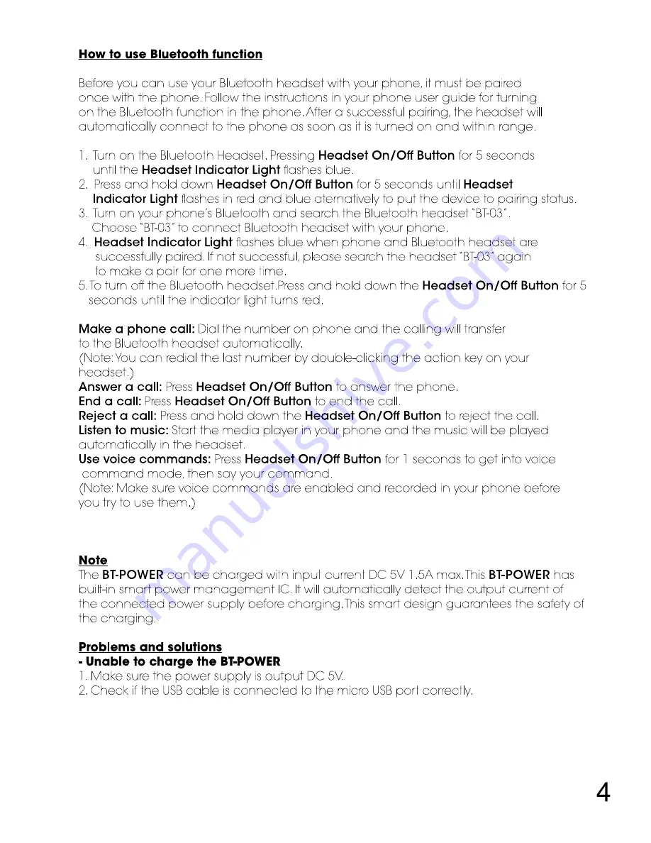 MiniQ BT-Power Manual Download Page 5