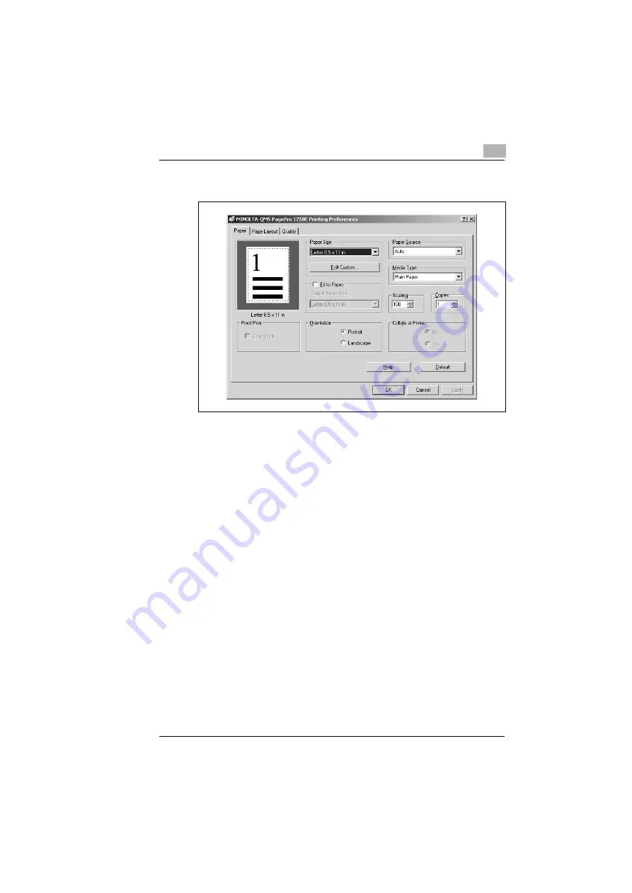 MINOLTA-QMS PagePro 1250E User Manual Download Page 73