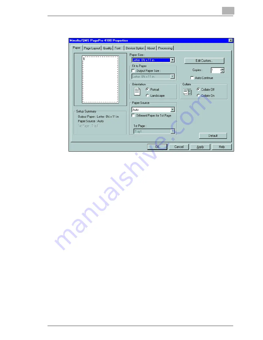 MINOLTA-QMS PagePro 4100GN Скачать руководство пользователя страница 48