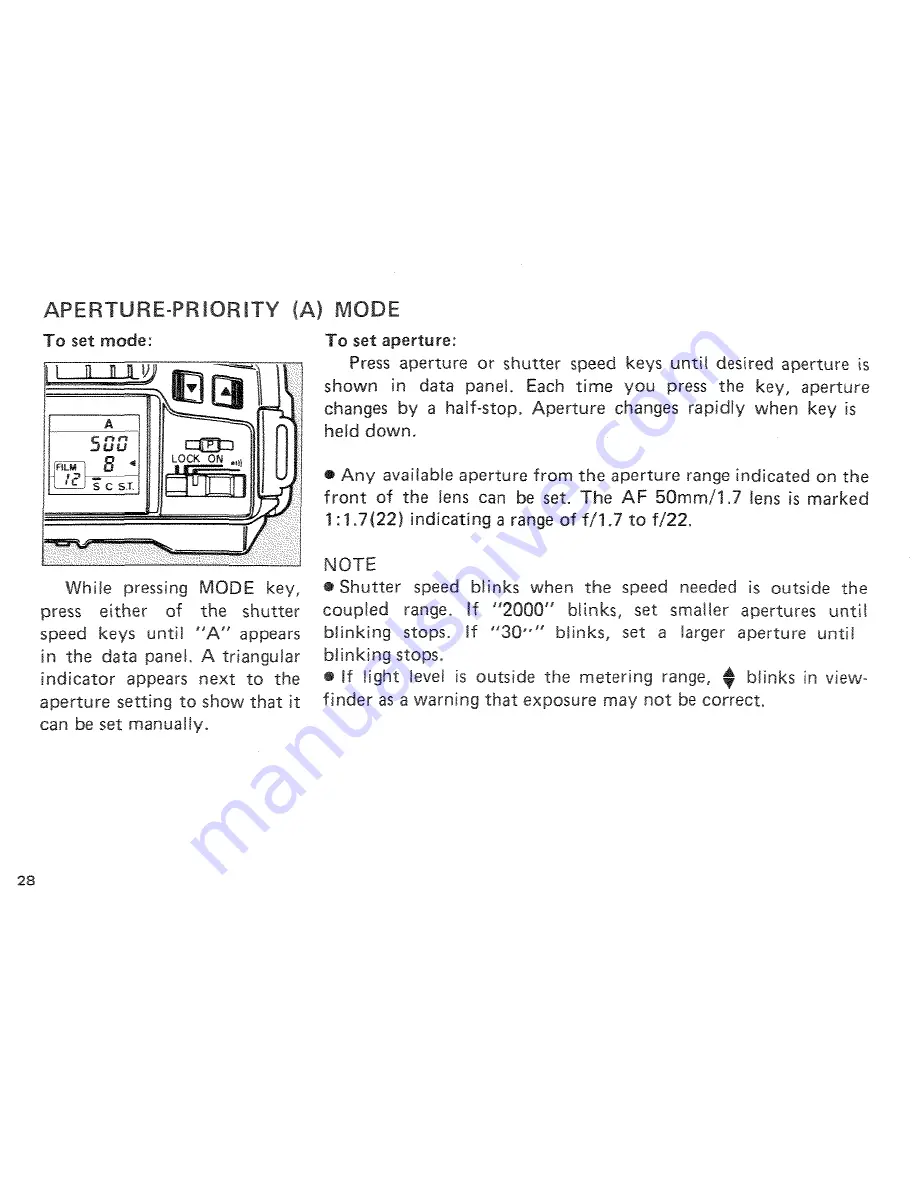 Minolta 7000 MAXXUM Manual Download Page 32