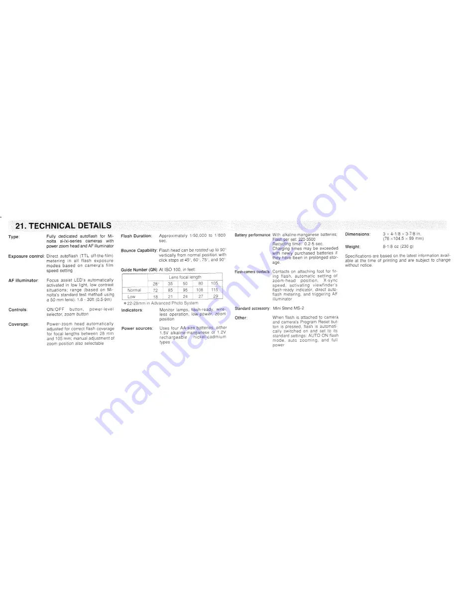 Minolta MAXXUM FLASH 3500XI - PART 2 Manual Download Page 15