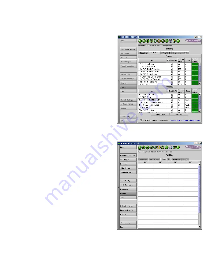 Miranda DENSITE IRD-3101 Manual To Installation And Operation Download Page 29