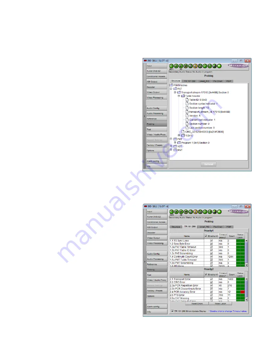 Miranda DENSITE IRD-3811 Manual To Installation And Operation Download Page 30