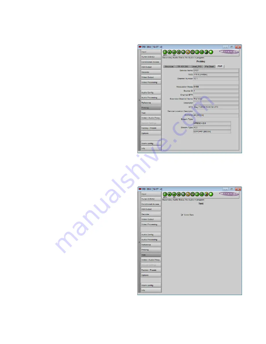 Miranda DENSITE IRD-3811 Manual To Installation And Operation Download Page 32