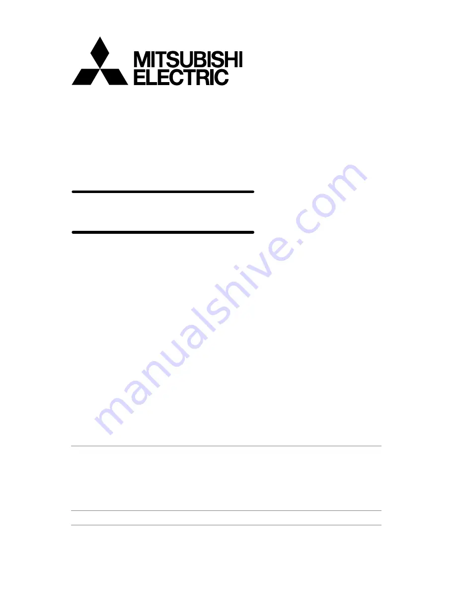 Mitsubishi Electric 3DC-1000 Owner'S Manual Download Page 1