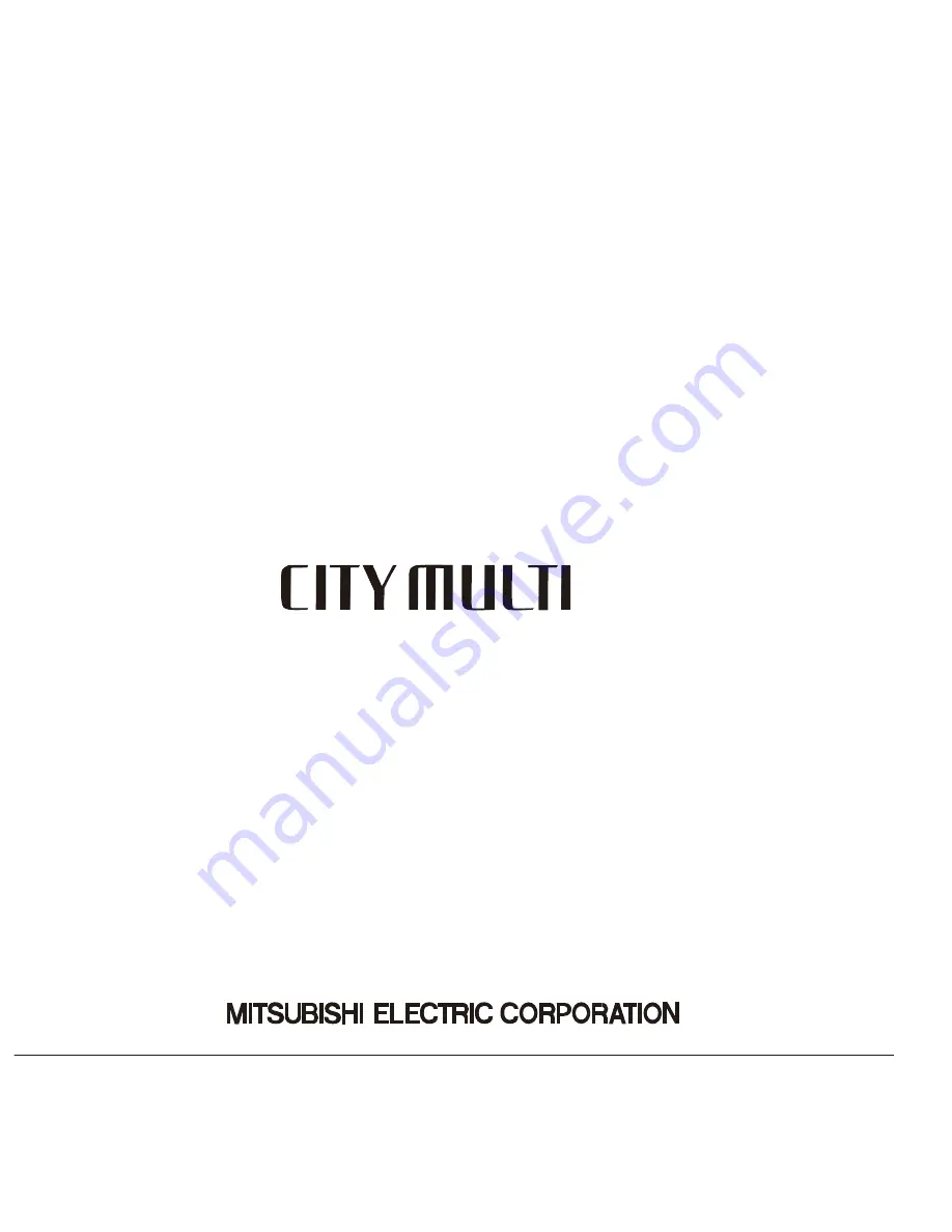 Mitsubishi Electric Citi Multi Series Technical & Service Manual Download Page 36