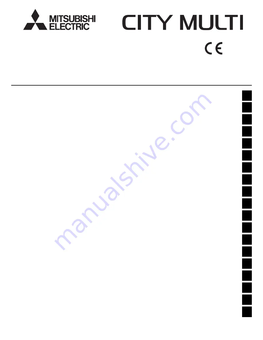 Mitsubishi Electric City Multi PEFY-WP20VMA-E Скачать руководство пользователя страница 1