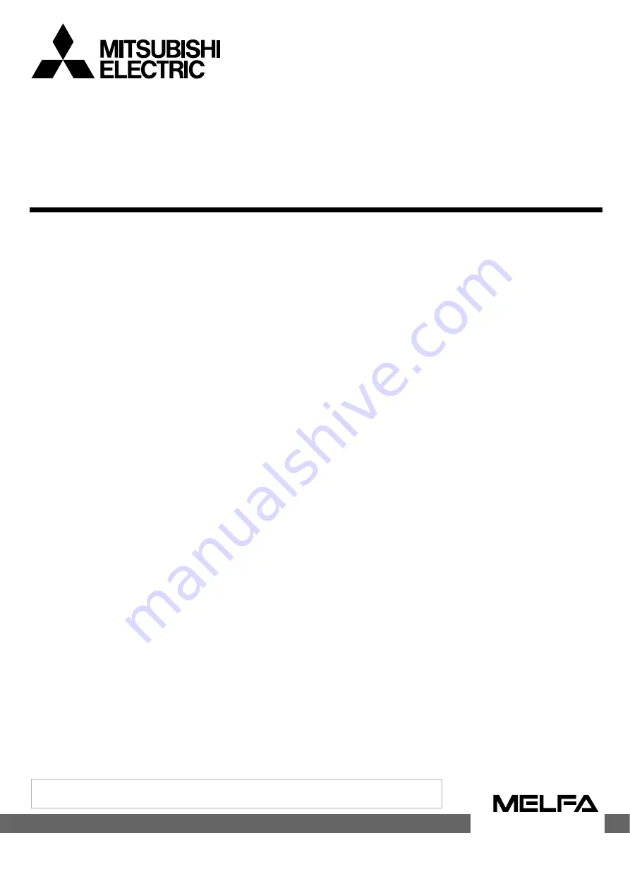 Mitsubishi Electric CR750 Series Instruction Manual Download Page 1