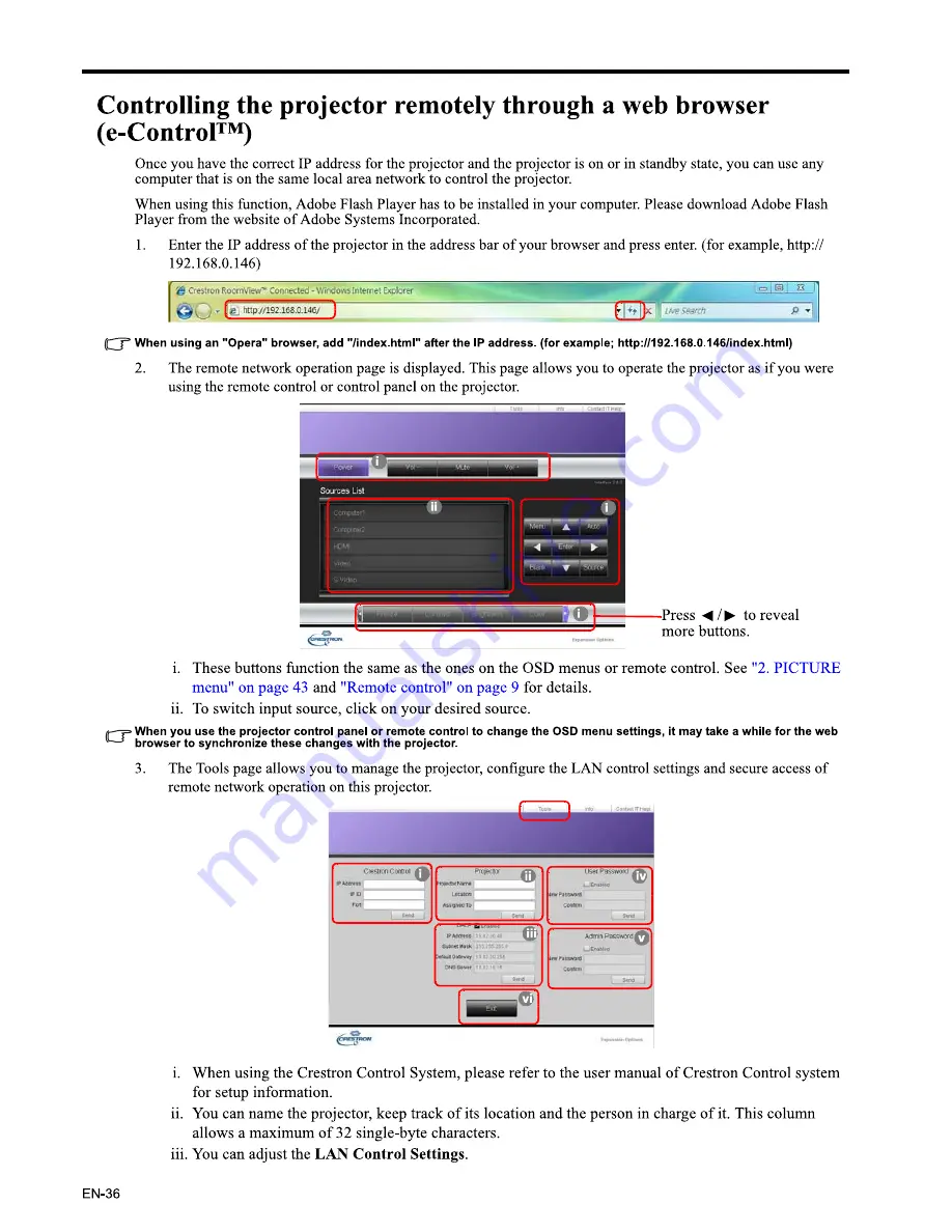 Mitsubishi Electric DLP EX320U-ST Скачать руководство пользователя страница 36