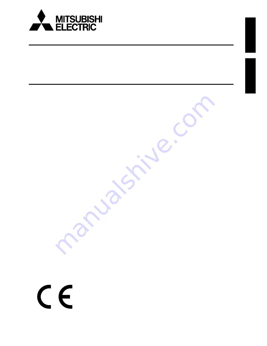 Mitsubishi Electric DX-TL950E Installation And Operation Manual Download Page 1