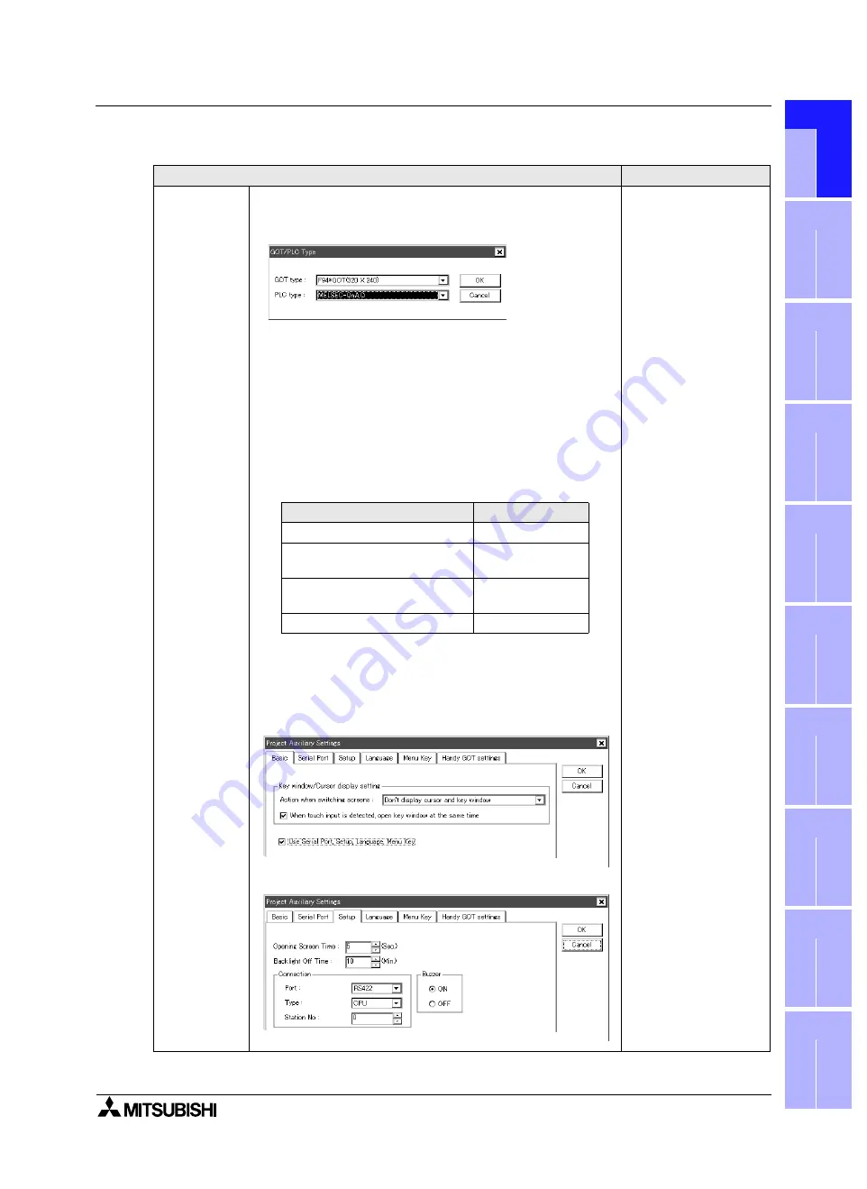 Mitsubishi Electric F920GOT-BBD-K-E Hardware Manual Download Page 309