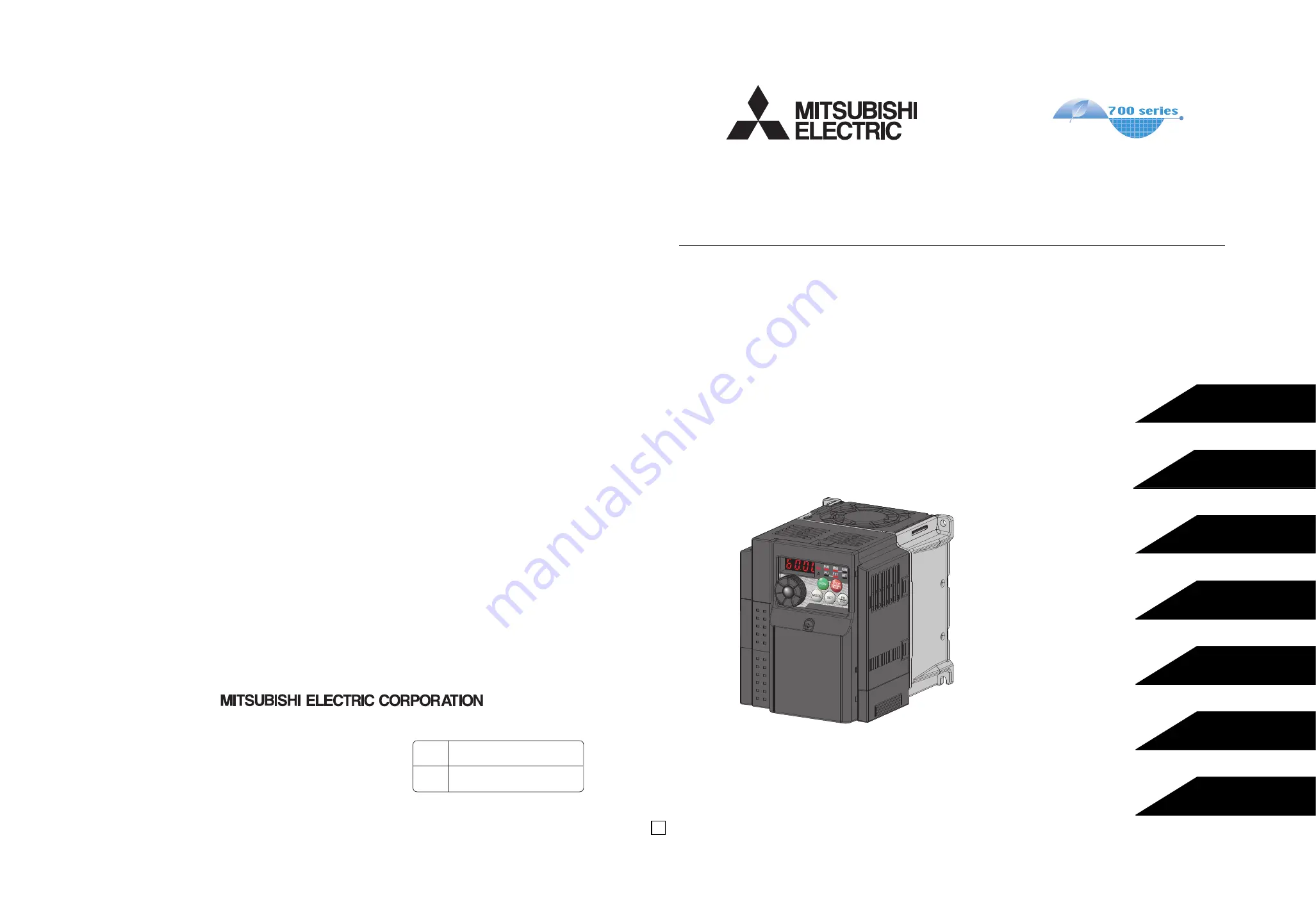 Mitsubishi Electric FR-D710W-0.1K Instruction Manual Download Page 1