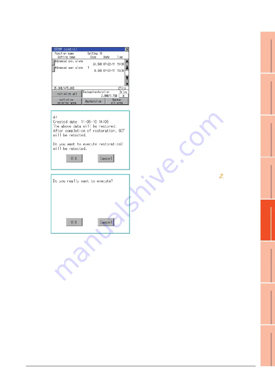 Mitsubishi Electric Got 1000 User Manual Download Page 205