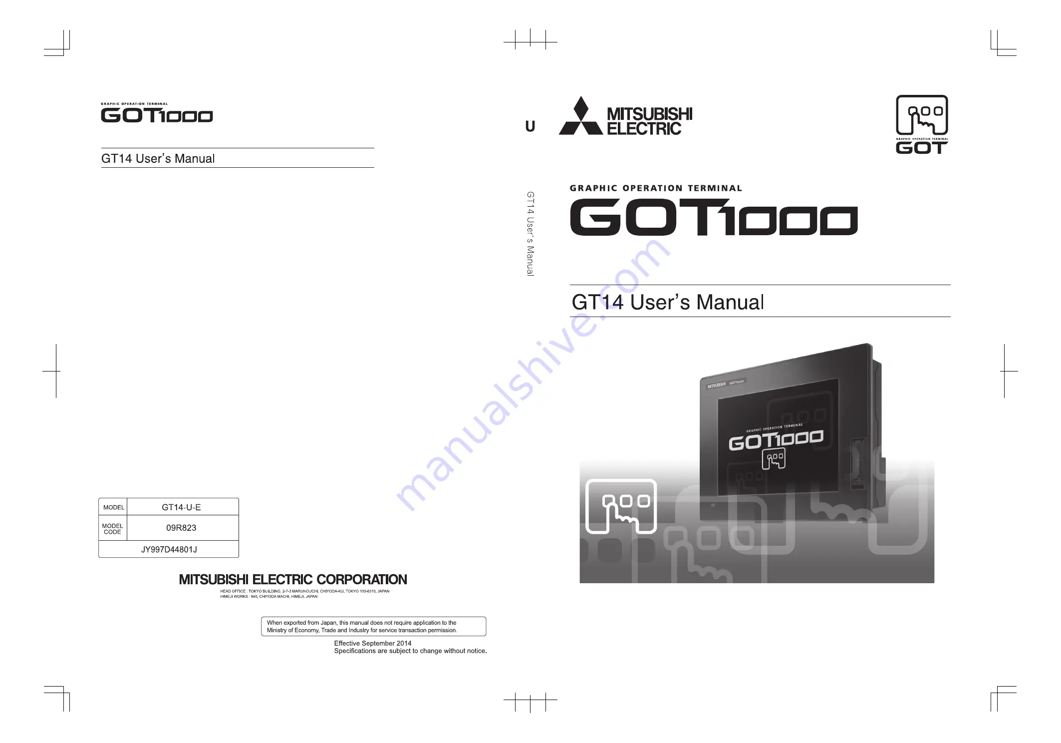 Mitsubishi Electric Got 1000 User Manual Download Page 310