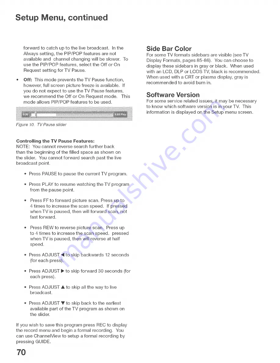 Mitsubishi Electric HD-6000 Owner'S Manual Download Page 70