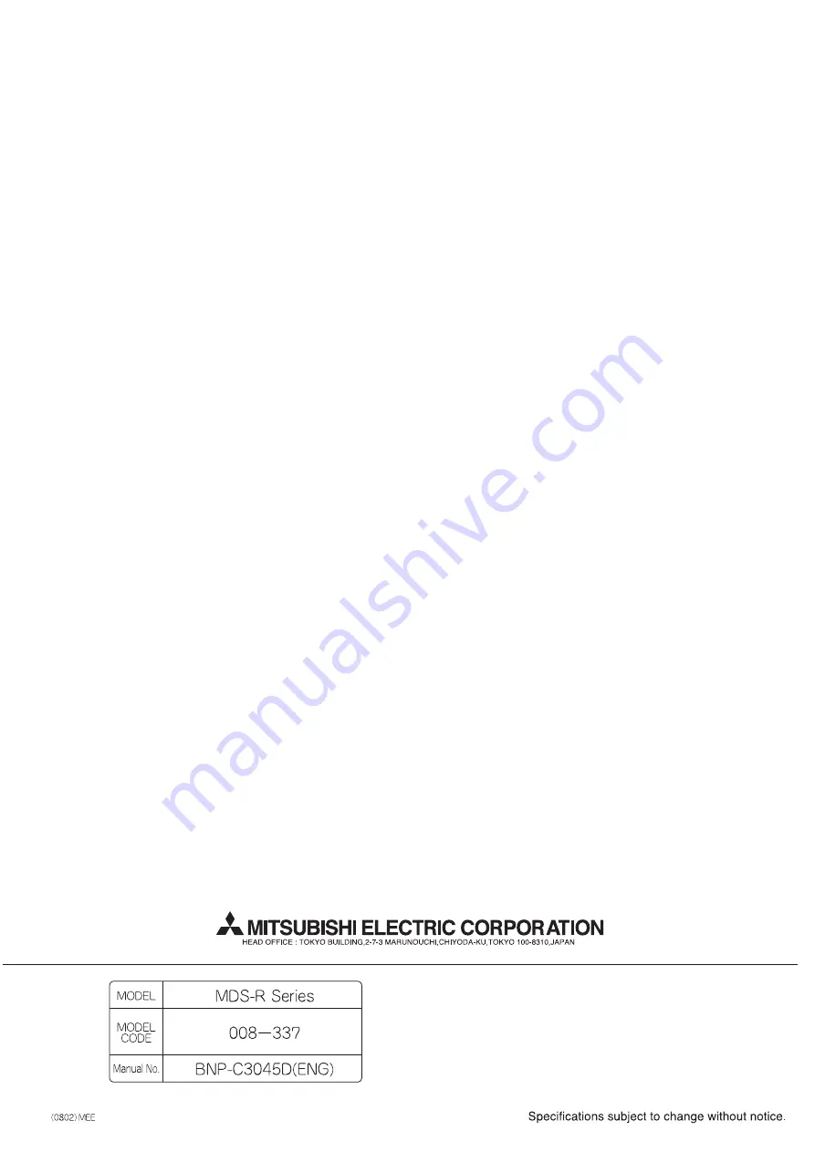 Mitsubishi Electric MELDAS MDS-R Series Technical Specification And Instruction Manual Download Page 285