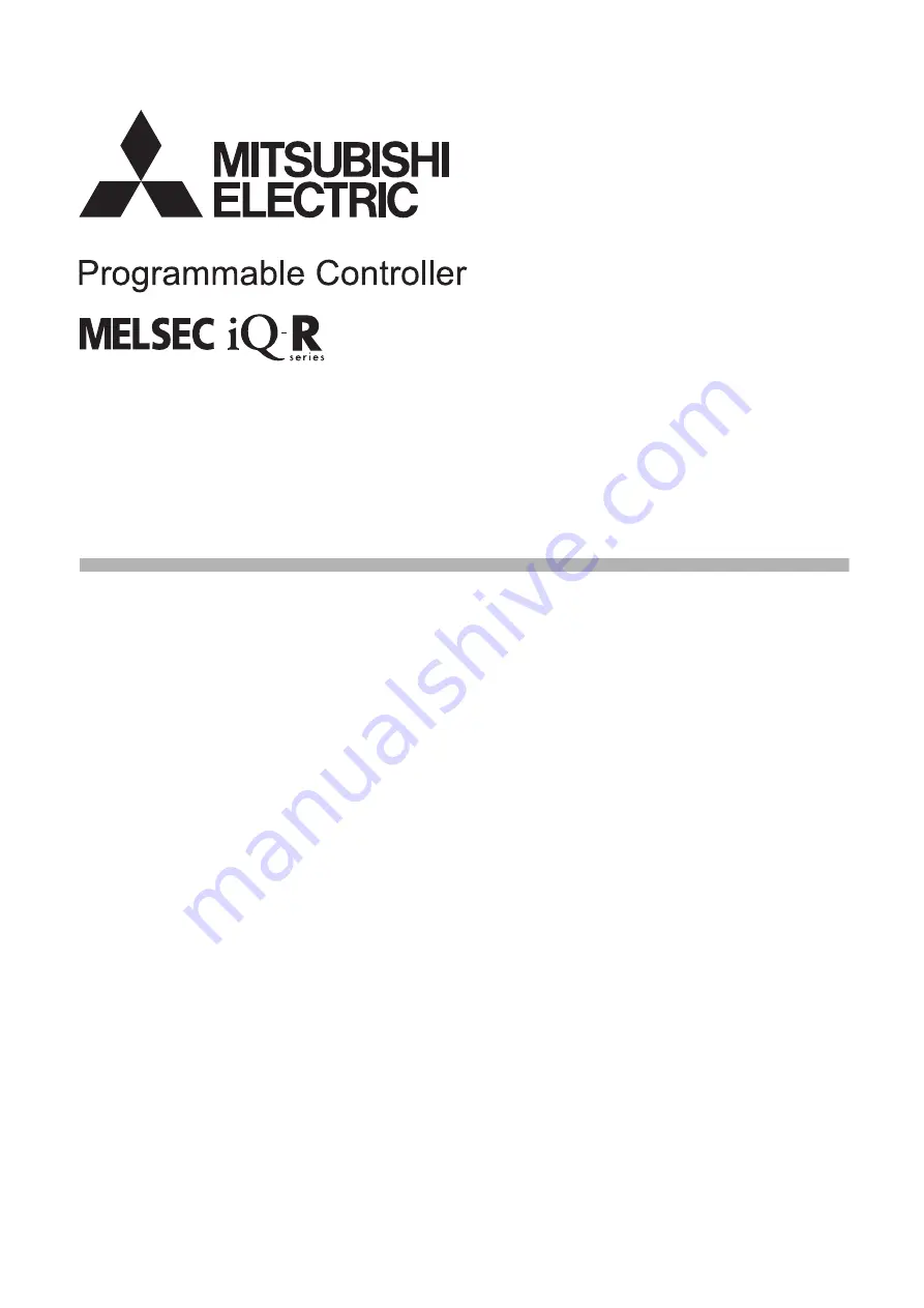 Mitsubishi Electric MELSEC iQ-R C R12CCPU-V User Manual Download Page 1