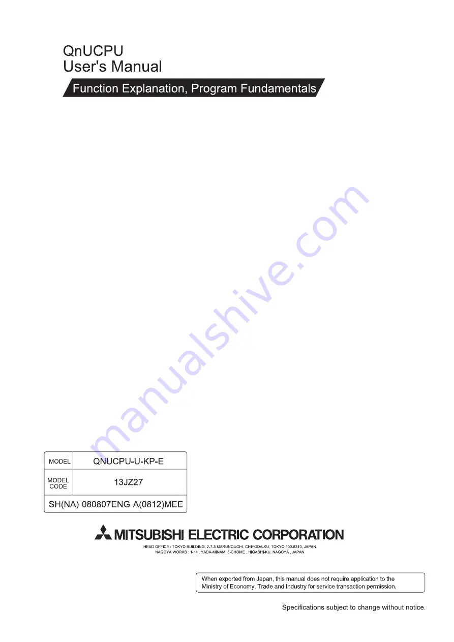 Mitsubishi Electric melsec q00ucpu Скачать руководство пользователя страница 621