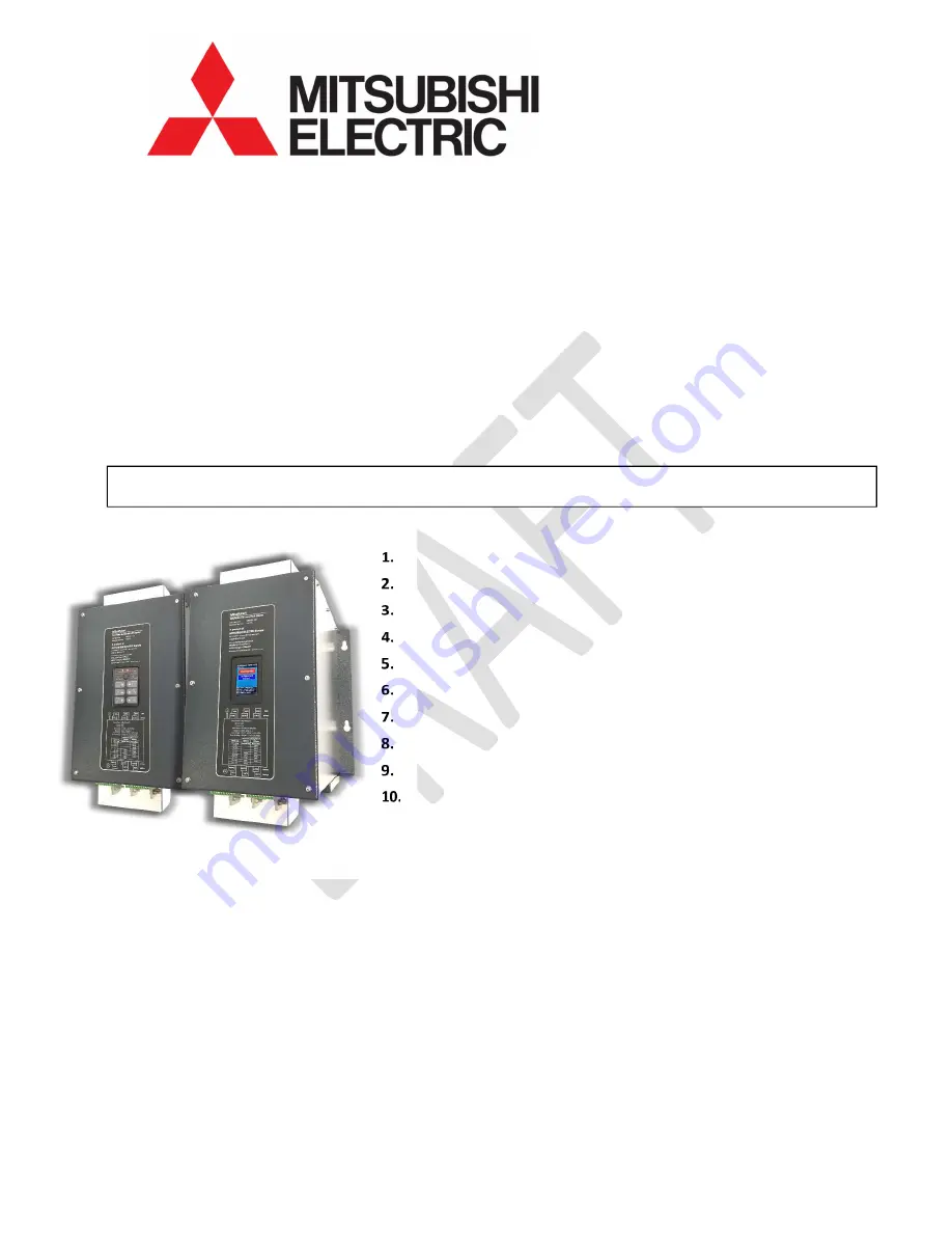 Mitsubishi Electric MEsoftstart/I00 Users, Installation & Instruction Manual Download Page 1