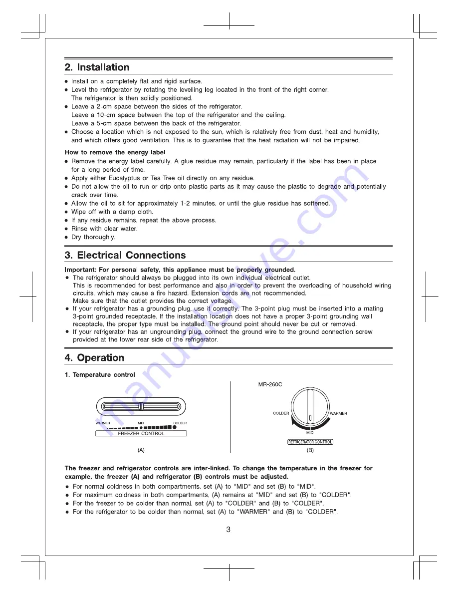 Mitsubishi Electric MR-260C Скачать руководство пользователя страница 3