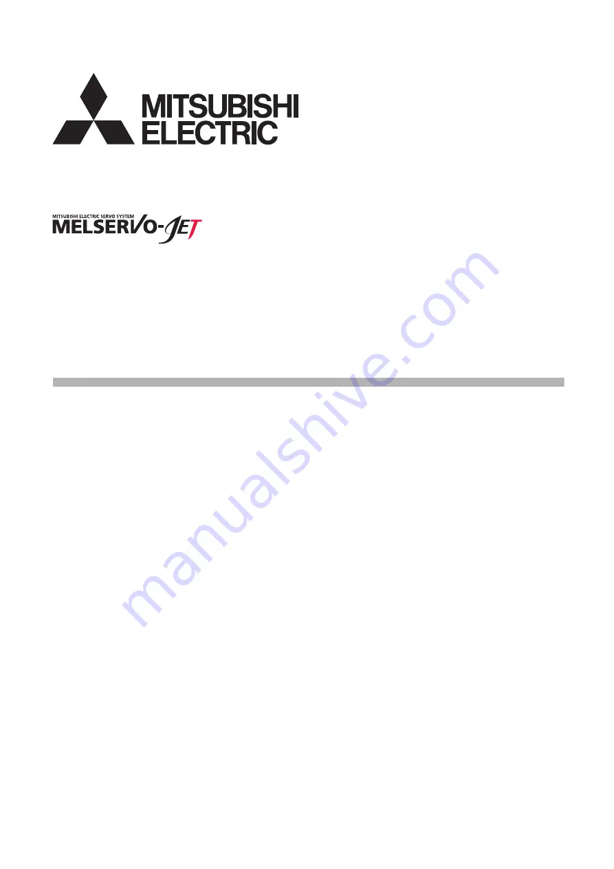 Mitsubishi Electric MR-JET User Manual Download Page 1