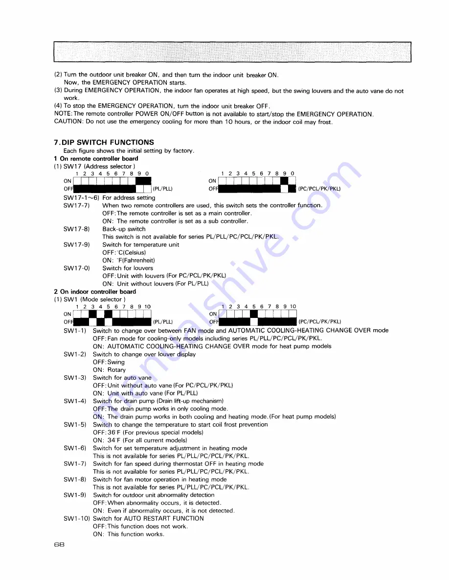 Mitsubishi Electric Mr.Slim PC24EK Service And Parts Manual Download Page 70