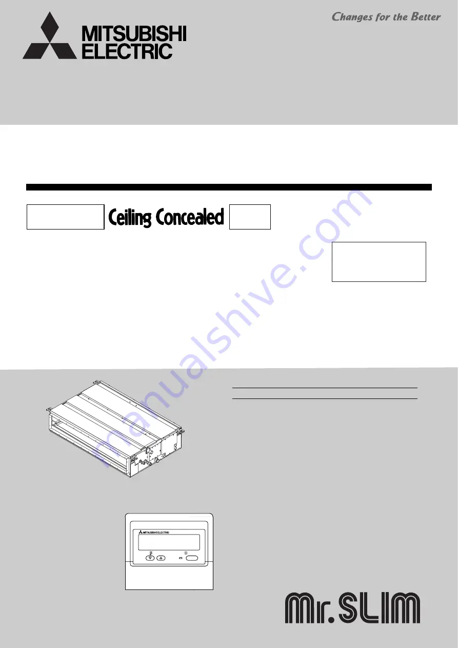 Mitsubishi Electric Mr. SLIM PEAD-RP60JAL Service Manual Download Page 1