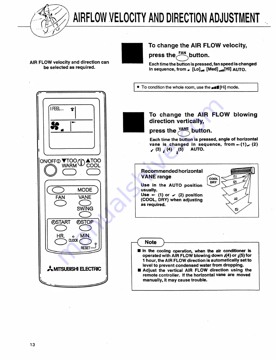 Mitsubishi Electric MS09NW Operating Insructions Download Page 14