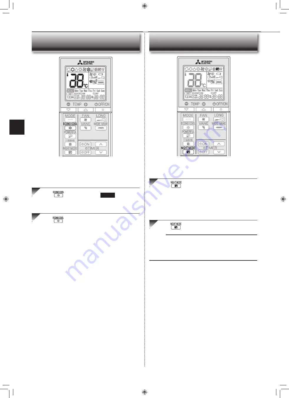 Mitsubishi Electric MSZ-AP60VG Operating Instructions Manual Download Page 10