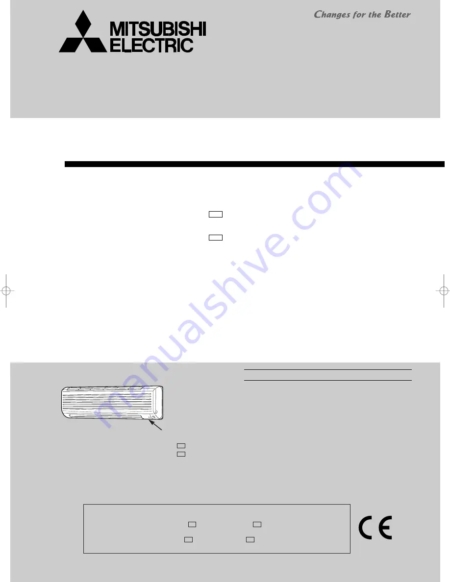 Mitsubishi Electric MSZ-CA25VB Скачать руководство пользователя страница 1