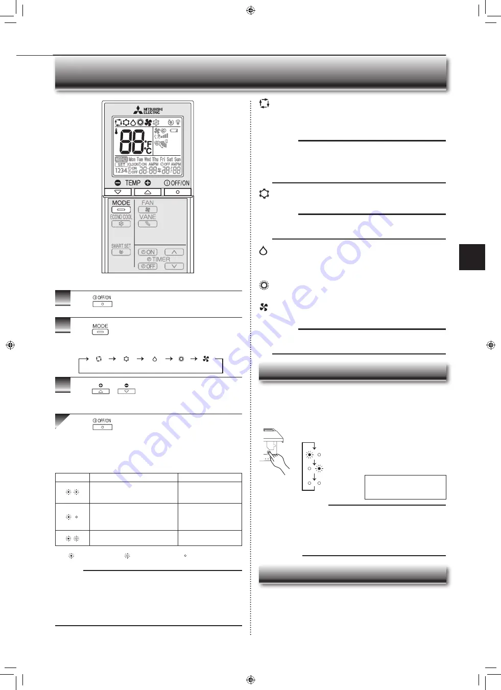 Mitsubishi Electric MSZ-EF09NAB Operating Instructions Manual Download Page 17