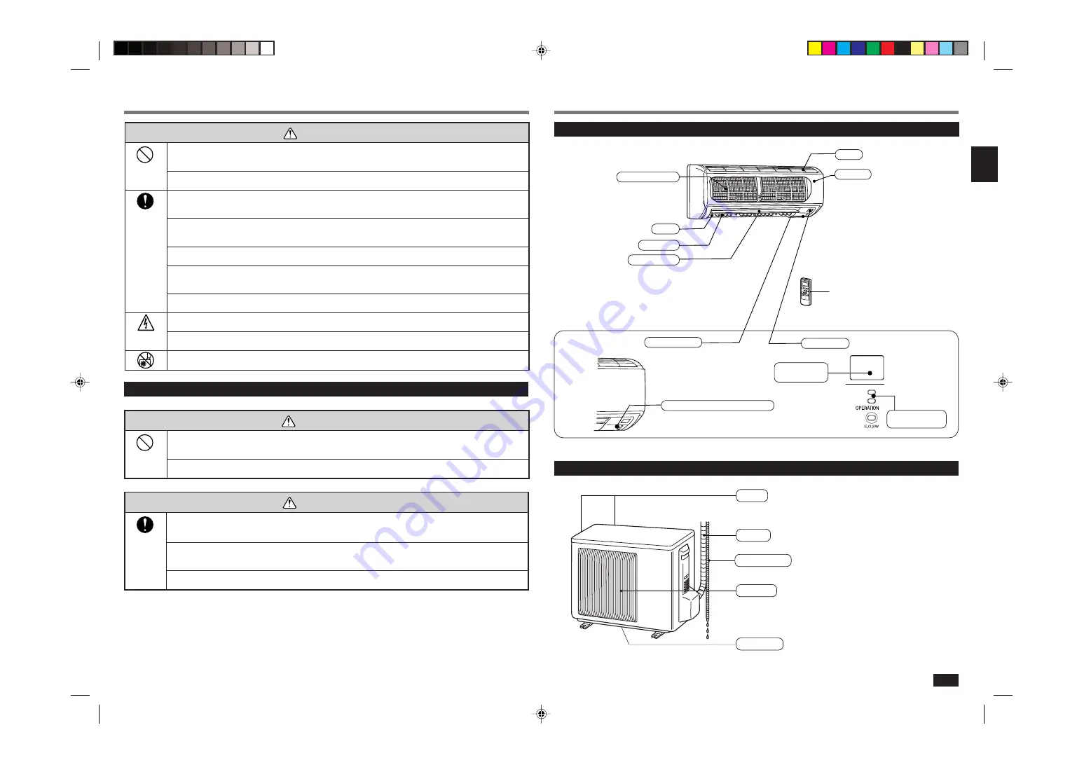 Mitsubishi Electric MSZ-HA25VA Operating Instructions Manual Download Page 3