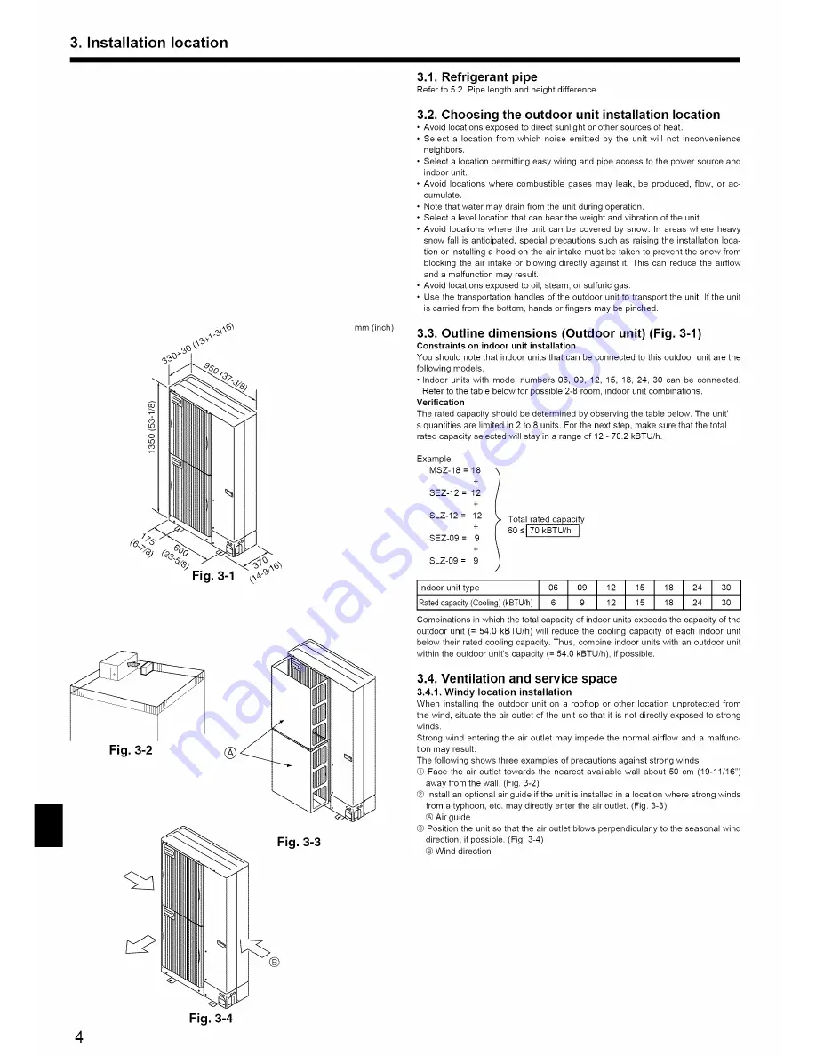 Mitsubishi Electric MXZ-8B48NA Скачать руководство пользователя страница 4