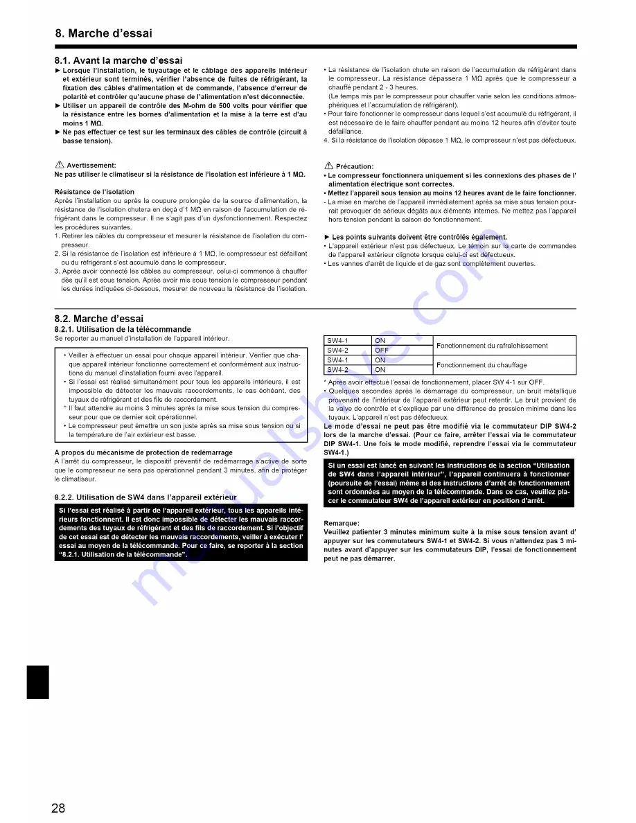 Mitsubishi Electric MXZ-8B48NA Installation Manual Download Page 28