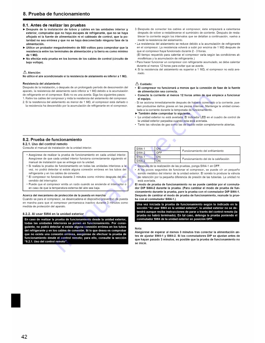 Mitsubishi Electric MXZ-8B48NA Installation Manual Download Page 42