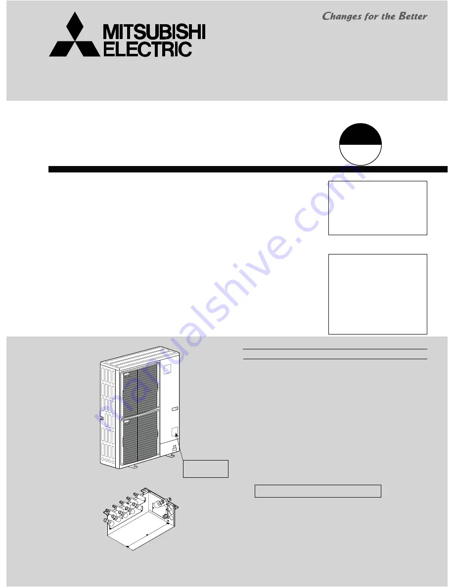 Mitsubishi Electric MXZ-8B48NA Technical & Service Manual Download Page 1