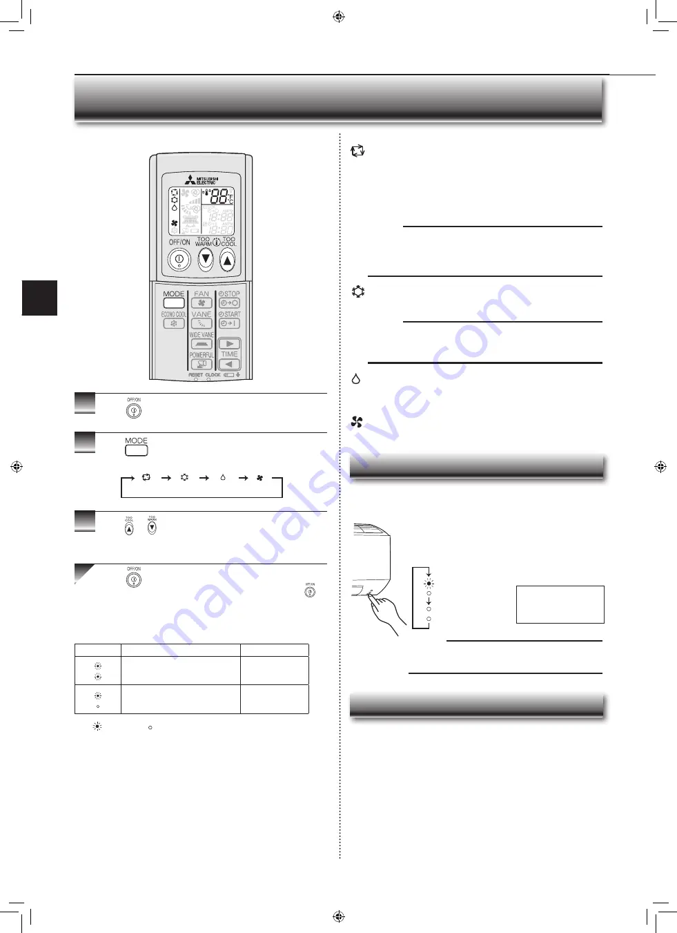 Mitsubishi Electric MY-GL24NA Operating Instructions Manual Download Page 6