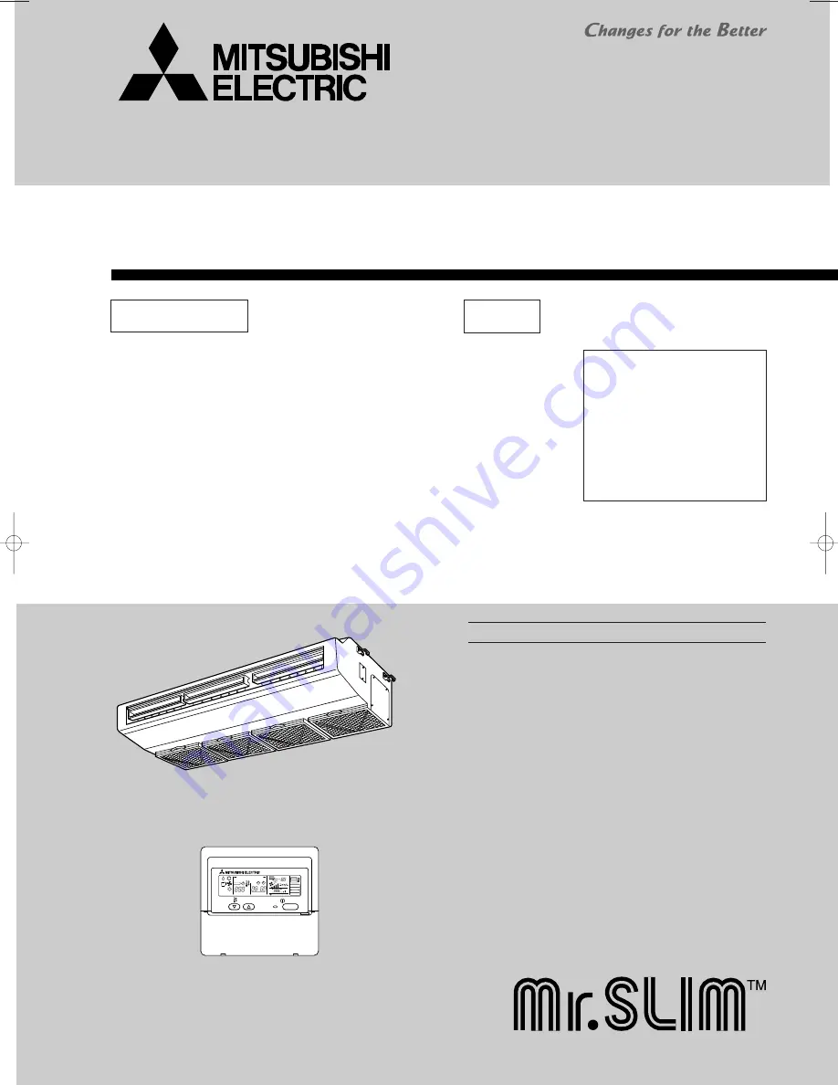 Mitsubishi Electric PCA-P3HA Скачать руководство пользователя страница 1